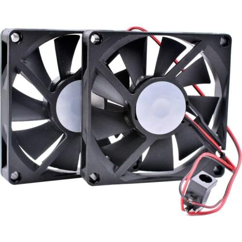 Brand new original 8cm 8015 80x80x15mm 80mm fan DC12V Large air volume monitoring equipment DC plug double fan set