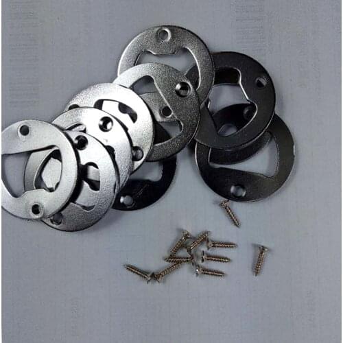 100pcs Stainless Steel Bottle Opener Part With Countersunk Holes Round Metal Strong Polished Bottle Opener Insert Parts