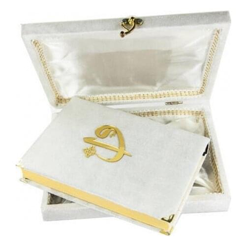 Great gift Vertical Box Jacquard Coating Ayfa Medium Size Quran Gray FREE SHIPPING