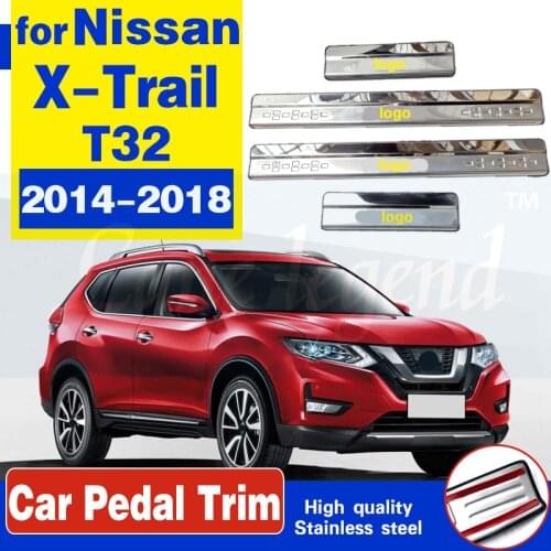 Car Threshold Styling Accessories Stainless Steel For Nissan X Trail T32 Door Sill Plate Pedal Sticker 2014 2015 2016 2017 2018