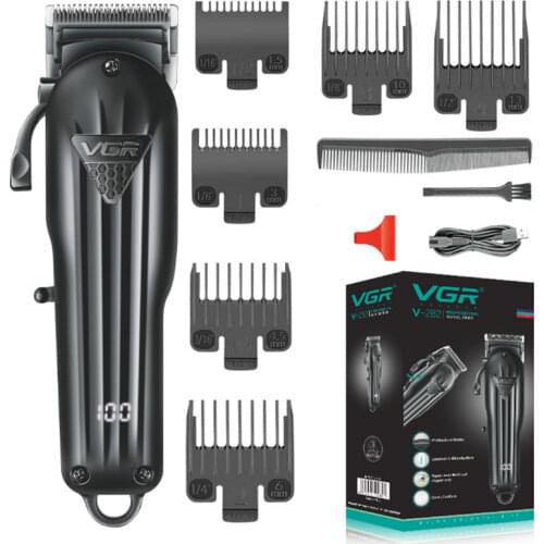 Professional LED Adjustable Powerful Hair Trimmer Electric Hair Clipper Finishing Rechargable Hair Cutter Beard Trimer Haircut