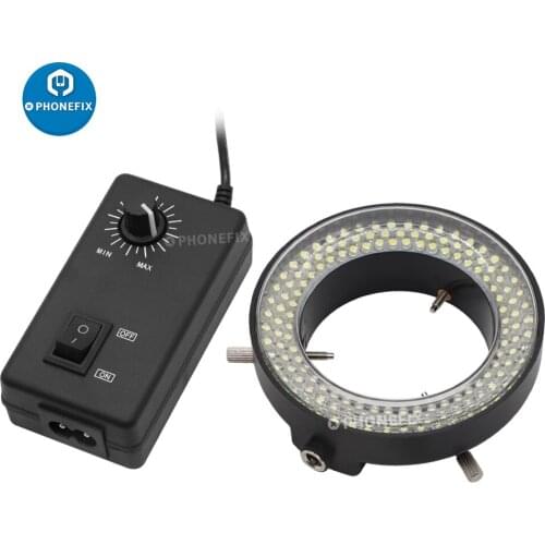 Adjustable 56 144 LED Ring Light illuminator Lamp for Industry Video Stereo Microscope Lens Camera Magnifier Lab microscopio
