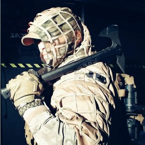 ROCOTACTICAL Airsoft Paintball Ghillie Suit Foundation Assaulter GHillie Hood Camouflage Military Sniper Ghillie Suit Jacket