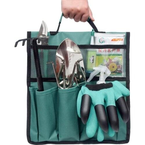 Garden Garden Gardening Cart Flatbed Tool Storage Multi-purpose Mesh Bag Small Parts Storage Bag Can Be Folded for Easy Carrying
