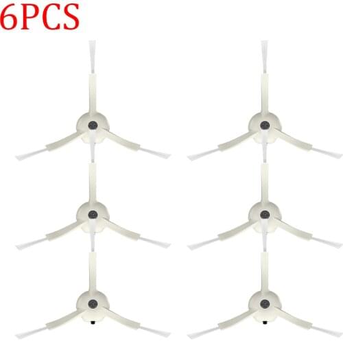 6pcs 3-Armed Side Brushes for Xiaomi MI Robot Roborock S50 S51 Vacuum Cleaner Accessories Replacement Parts