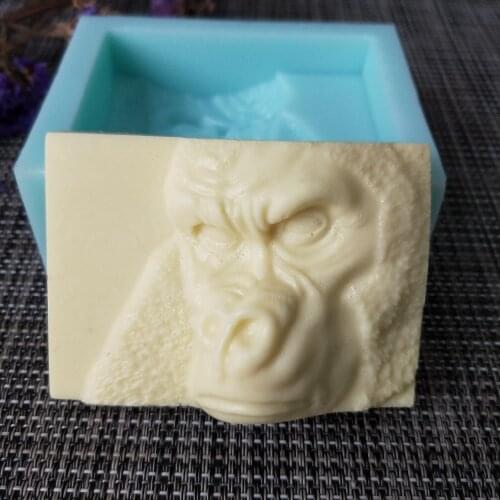 PRZY DW0118 Silicone Mold Soap Mould 3d Animals Orangutan Handmade Soap Making Molds Clay Mold Monkey Mold Resin Candle Silicone