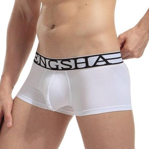 Sexy Male Underwear Basic Underpants Cotton Men Boxershorts Trunks Breathable Mens Bulge Pouch Boxer Shorts Trunks Cueca Homme