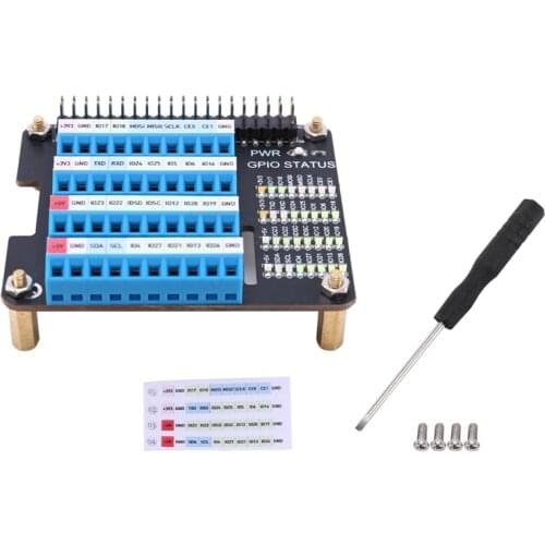 For Raspberry Pi Gpio Expansion Extension Board Screw Terminal Hat for Raspberry Pi 2B/3B/3B+/4B/Zero/Zero W