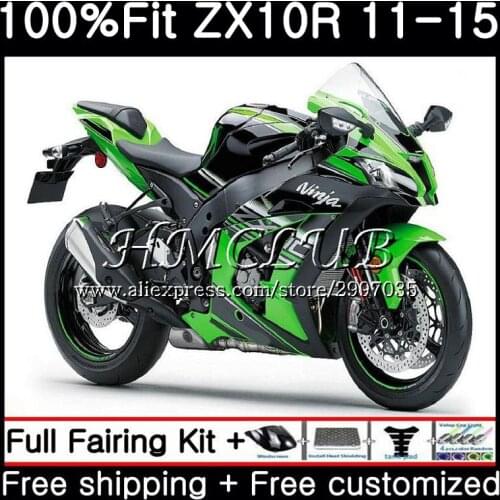 Injection For KAWASAKI NINJA ZX 10R 2011 2012 2013 2014 2015 64HC.7 ZX-10R ZX 10 R 1000 ZX10R 11 12 13 15 Stock green Fairing