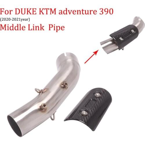 Motorcycle Exhaust Pipe Modified Middle Link Pipe Connecting Muffler Escape Moto For DUKE390 ADV Adventure2020-2021year