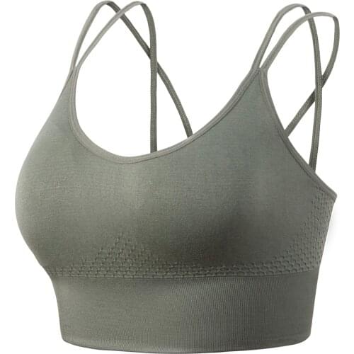 Womens Sports Shockproof Fitness Bra top Running Gym Push-up Yoga Push Up Seamless Bra Sexy Underwear Close-up Backless Bra