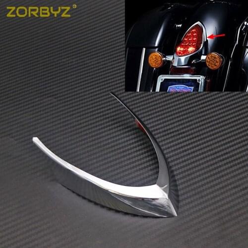 ZORBYZ Chrome ABS Tail Light Top Trim Cover For Indian Chief Classic Dark Horse Vintage Chieftain 2014-2018