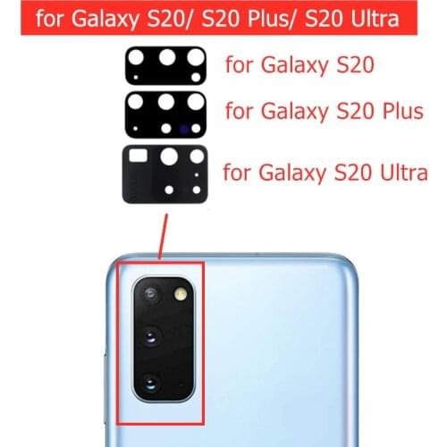 2pcs for Samsung Galaxy S20/ S20 Plus/ S20 Ultra Camera Glass Lens Back Rear Camera Lens 3M Glue Replacement Repair Spare Parts