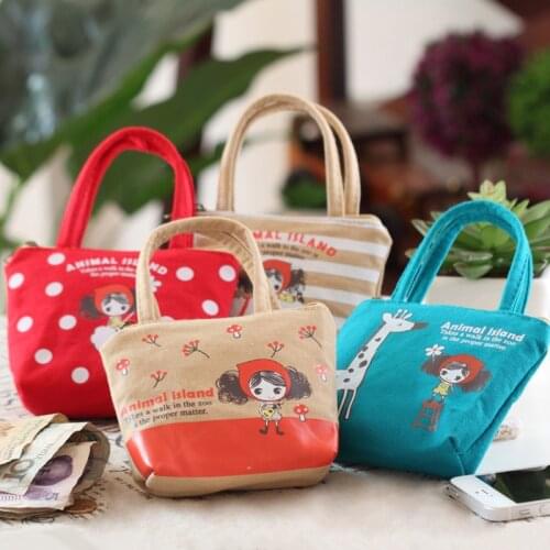 2021 Women Mini Canvas Shoulder Bag Daisy Small Cotton Handbag Totes Ladies Casual Vintage Purse Cloth Bucket Pouch For Girls