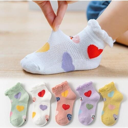 5 Pairs/Lot Kids Socks Toddlers Girls Big Bow Knee High Long Soft Cotton Lace Baby 100% Cotton Girl 0-3 Years Newborn Socks