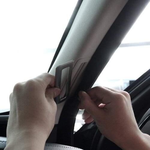 ABS Chrome Interior Auto Accessories A Pillar Air Outlet Cover Trim Matte Silver For Jaguar Jag XE XF XFL 2016-2018