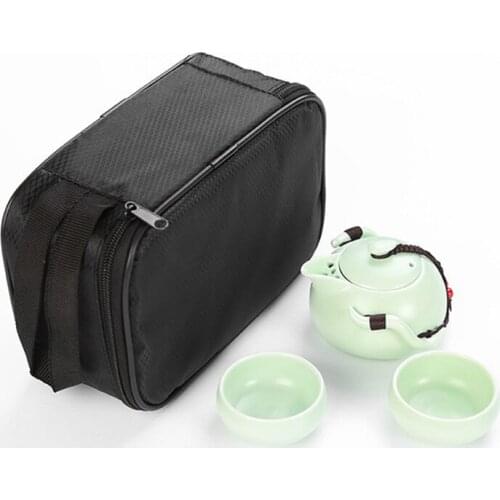 Tea set Portable Travel 1 Teapot 2 Teacups ,gaiwan Beautiful GongFu teapot kettle, Ceramic Portable Teaset,Coffee Cup gaiwan
