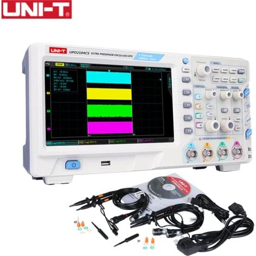 UNI-T Digital Oscilloscope 1GSa 100MHz 2 /4 Channels 7" TFT Digital Display USB OTG Interface UTD2102CEX UPO2104CS