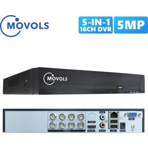Movols 8CH 5MP H.265 AHD 5 IN1 DVR Digital Video Recorder for CCTV HDMI Video Output Support Analog AHD Camera