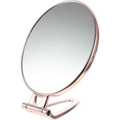 Double Sided Hand Held Mirror Magnifying Makeup Mirror with Adjustable Handle