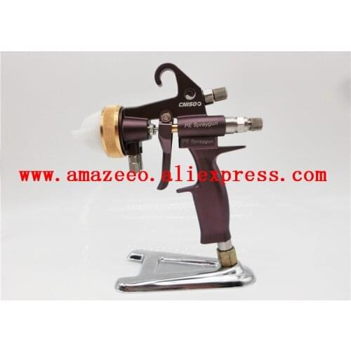 Chrome Spray Gun Two Head Paint Gun Dual Nozzle Sprayer with Two Nozzles Stainless Steel Needles Silvering Chrome (SGH-S2-PE)