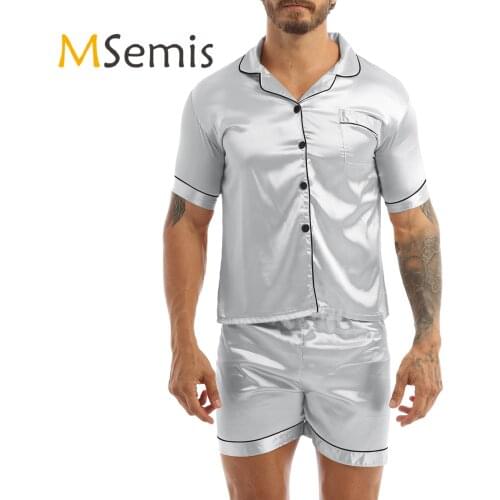 Мужские шелковые пижамы MSemis China At AliExpress
