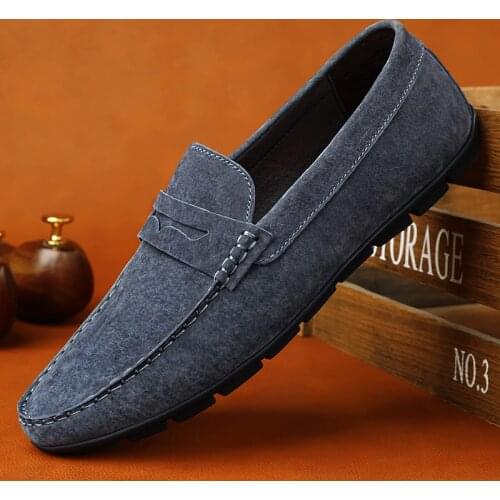 Men shoes Mens Genuine Leather Fashion Casual Beanie Shoes all-match wear-resistant breathable loafers office work Flats