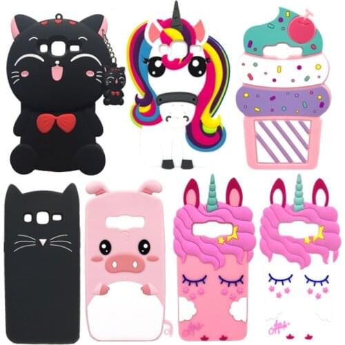 For Samsung J5 2016 Case Silicone Unicorn Cat 3D Cartoon Soft Phone Case For Samsung Galaxy J5 2016 J510 SM-J510F Cover Cases