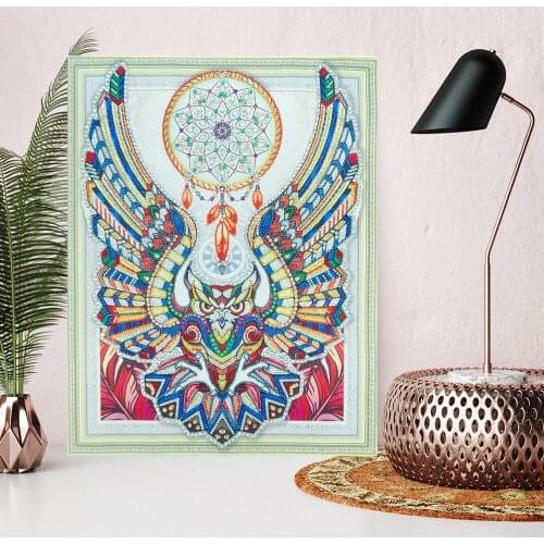 5D DIY Part Drill Special-shaped Diamond Painting Eagle Cross Stitch Set Embroidery Mosaic Kits Needlework Round Rhinestones Art