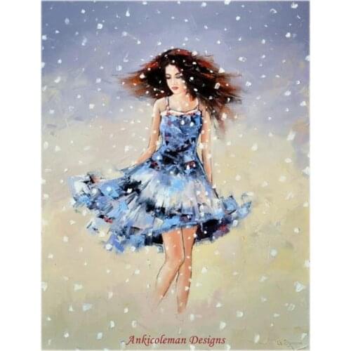 Embroidery Counted Cross Stitch Kits Needlework - Crafts 14 ct DMC color DIY Arts Handmade Decor - Snowfall