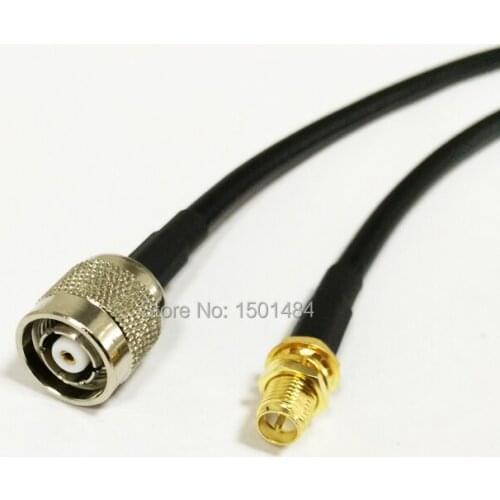 New RP-SMA Female Jack Switch RP-TNC Male Plug pigtail cable RG58 Wholesale Fast Ship 50CM 20"Adapter