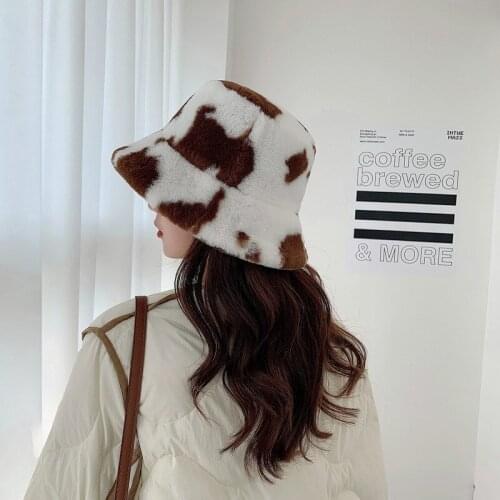 New arrival fashion casual thick warm cap temperamental women comfortable high quality elegant print cute bucket hat