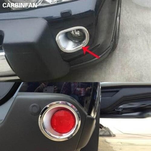 ABS Front And Rear Fog Light Lamp Cover Trim Fog light Molding Garnish Bezel Protector For Nissan X-Trail t31 2008 2009 2010