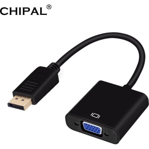 CHIPAL Displayport Display Port DP to VGA Female Adapter Cable Converter for PC Computer Laptop HDTV Monitor Projector