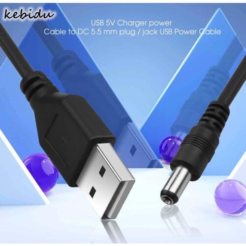 Dropshipping USB Port to DC 5.5*2.1mm plug / jack 5V Charger power Cable USB Power Cable Connector Hot Sales Accessories