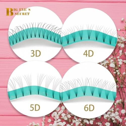 Big eyes secret Luxury Volume lashes short stem Premade Volume Fans 3D/4D/5D/6D Lash Russian Volume Eyelash Extensions