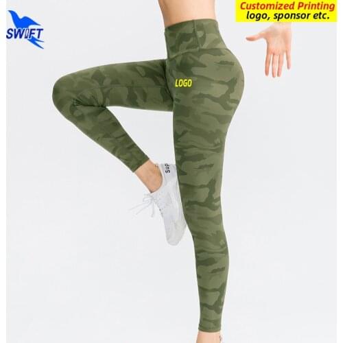 Customized LOGO Push Up Yoga Pants Quick Dry Elastic Sportswear Leggings Women High Waist Gym Fitness Workout Running Tights