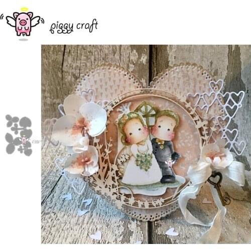 Piggy Craft metal cutting dies cut die mold Flower petal decoration Scrapbook paper craft knife mould blade punch stencils dies