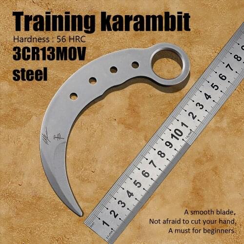 Training karambit 3CR13 steel fixed blade knife csgo pocket army knives EDC hunting knifes survival tactical combat utility tool