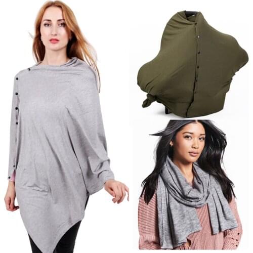 Nursing Cover for Breastfeeding Soft Cotton Multi Use for Baby Car Seat Covers Canopy Scarf Baby Wrapper,Stroller Cover