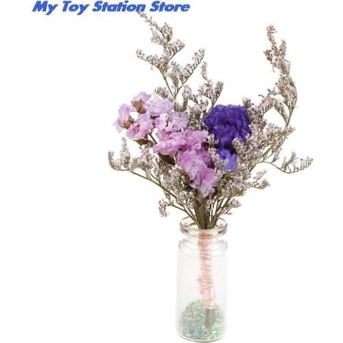 Fairy Garden Ornament Pot Dollhouse Decor Bonsai Model Kids Play Toy House Miniature Flowers Mini Potted Plant Flowers 1:12 Doll