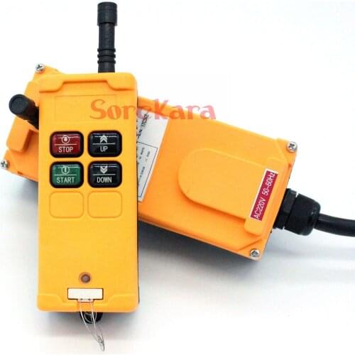 12V-415V 4 Channels 2 Speed 1 Transmitter Hoist Crane Radio Remote Controller System CE IP65 Fuse 5A IP65
