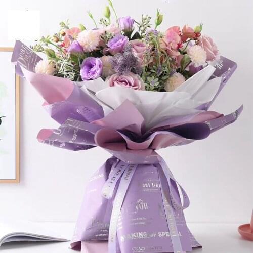 20pcs/set Waterproof 60x60cm English Flower Wrapping Paper Gifts Packing Flower Bouquet Wedding Decor