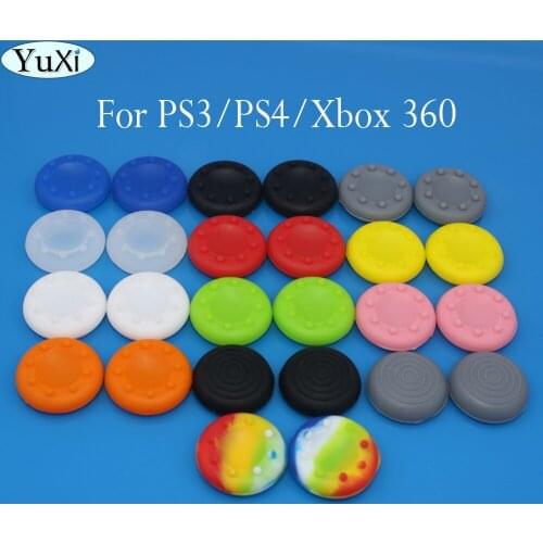 JCD 20pcs Rubber Silicone Analog Controller Grips Cap Cover for PS3 for PS4 for PS2 Controller for Xbox 360 One Cap