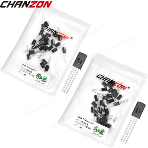 50pcs (25PCS 2SB647A + 25PCS 2SD667A) TO-92L NPN PNP Transistor Kit Bipolar Junction BJT Triode Tube Fets Integrated Circuits