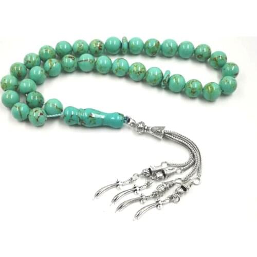 Afghanistan Turquoises Muslim Tasbih Islam Misbaha wholesale lots bulk sabh handmade prayer beads 33 stone tibetan jewelry