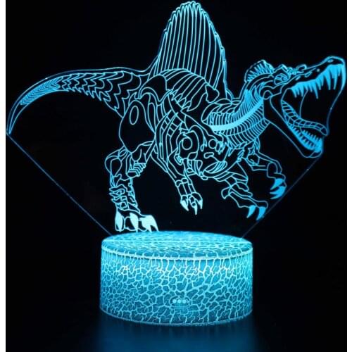 Acrylic 3d Lamp Dinosaurs 7 Color Change Kid Table Lamp Night For Bedroom Modern Princess Decoration Lighting Room