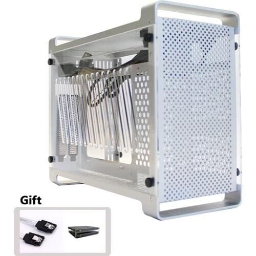 Aluminum ITX case side transparent mini cooling case computer case Desktop supports SFX power supply