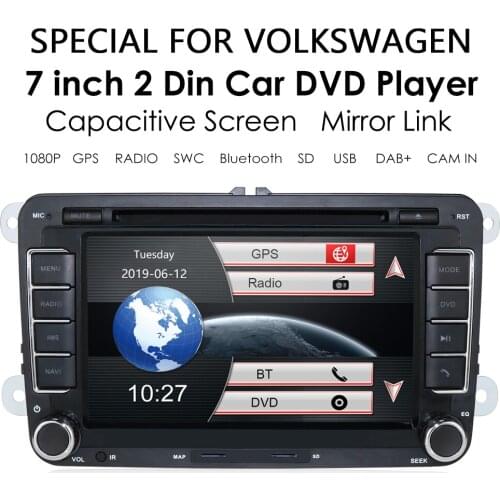 2 Din Car Auto Radio GPS DVD for VW Golf 5 Passat B6 for SEAT Leon Tiguan for Skoda Octavia for POLO SWC RDS Multimedia Player