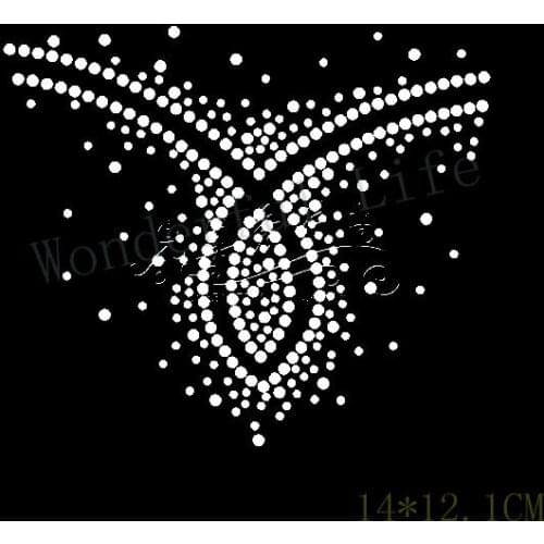 Free shipping design for trousers pocket IRON ON RHINESTONE TRANSFER